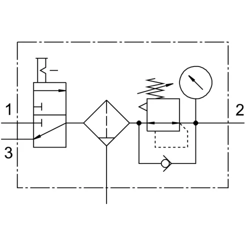 Блок подготовки воздуха, комбинация Festo MSB6-1/2:C3:J120-WP