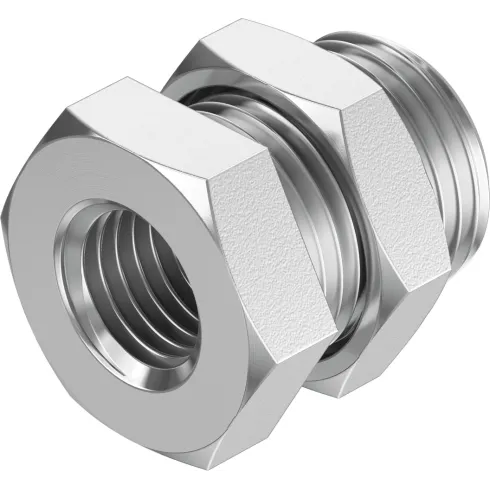 Штуцер с наружной и внутренней резьбой для панельного монтажа Festo NPFC-H-G18-F