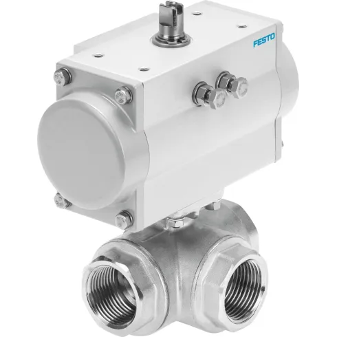 Шаровой кран с приводом Festo VZBM-A-3/8-RP-25-F-3T-B2-PB20 Ру25 Ду10 (PN25 DN10)