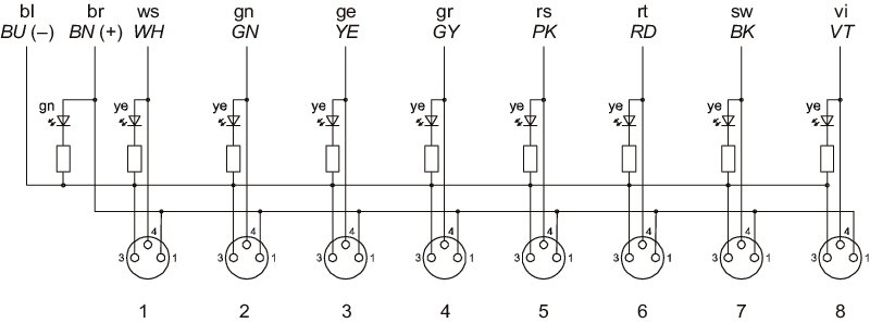Распределительная коробка для датчиков Wenglor ZAA08R602