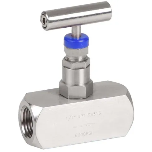 Клапан запорный игольчатый резьбовой из нержавеющей стали Genebre 2225-02 Ру410 Ду8 (PN410 DN8 )