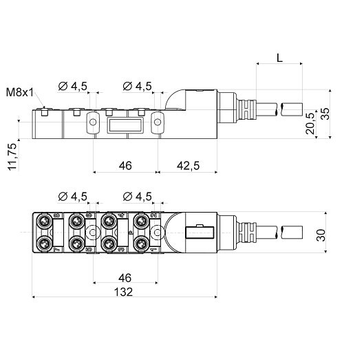 Распределительная коробка для датчиков Wenglor ZAA07R602