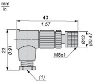 Разъем Telemecanique XZCC8FCM30V
