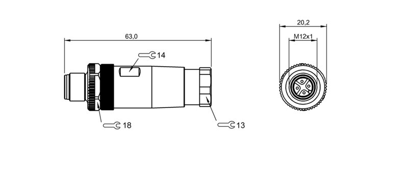 Разъем Balluff BCC M434-0000-2A-000-41X475-000