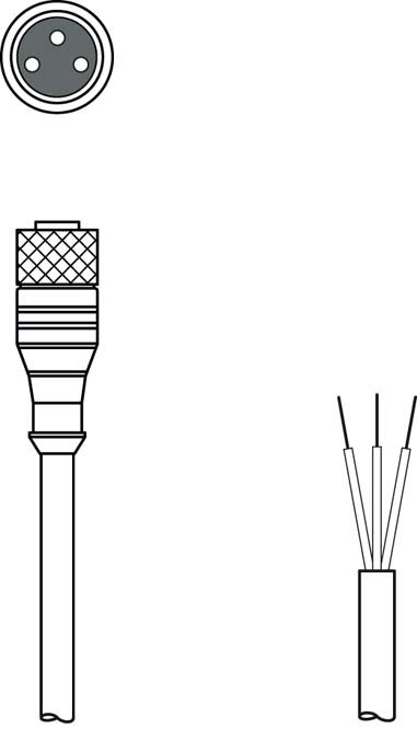 Разъем с кабелем Leuze Electronic KD U-M8-3A-P1-050-DP