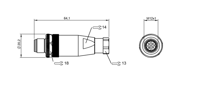 Разъем Balluff BCC M435-0000-2A-000-41X575-000