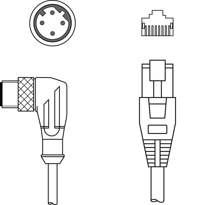 Соединительный кабель Leuze Electronic KSS ET-M12-4W-RJ45-A-P7-150