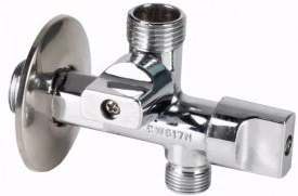 Кран шаровой с двумя независимыми выходами латунный Genebre 3062 05 04 (PN16)