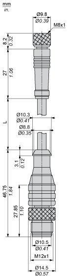 Соединительный кабель Telemecanique XZCR1509041J2
