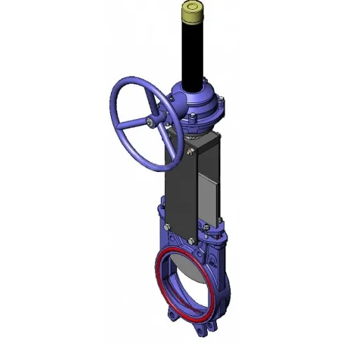 Задвижка шиберная межфланцевая чугунная с редуктором СМО AB(SP)-011-01-0125--SsP-R-E (PN10 DN125)