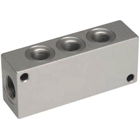 Коллектор блочный с выходами с двух сторон Camozzi 3043 1/4-5D-1/8