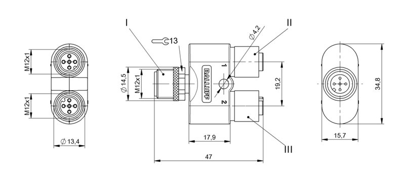 Y-образный распределитель Balluff BCC M415-M415-M415-U0003-000