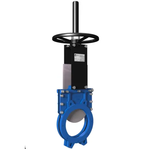 Задвижка шиберная чугунная межфланцевая со штурвалом СМО UB-012-01-0050--SsM-HW-E (PN10 DN50)