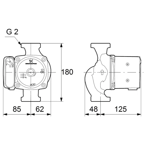 Циркуляционный насос Grundfos UPS 32-55 180 95906409