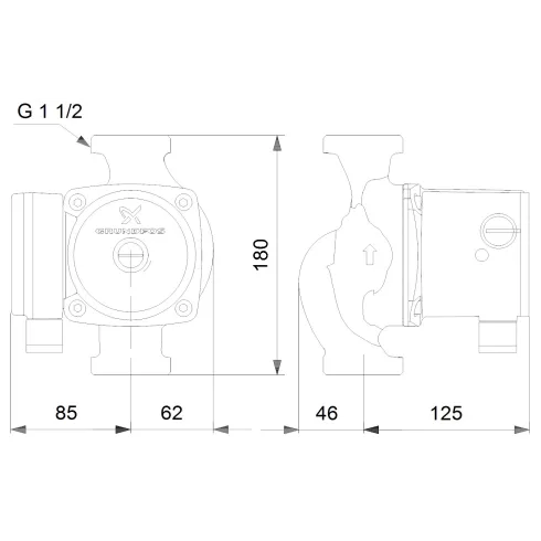 Циркуляционный насос Grundfos UPS 25-80 95906440