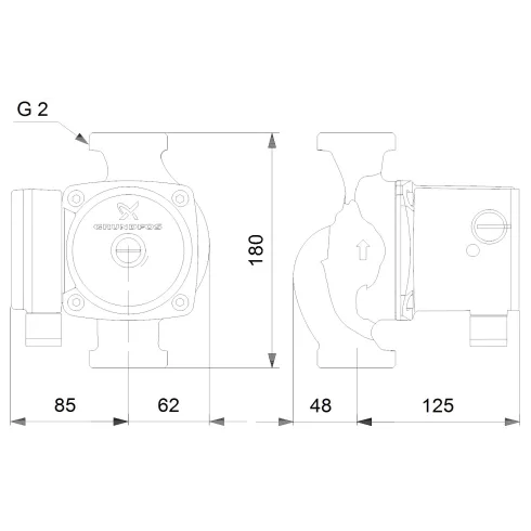 Циркуляционный насос Grundfos UPS 32-80 N 95906448