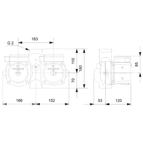 Циркуляционный насос Grundfos UPSD 32-80 180 95906455