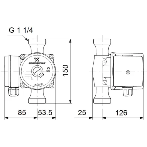 Циркуляционный насос Grundfos UP 20-45 N 95906472