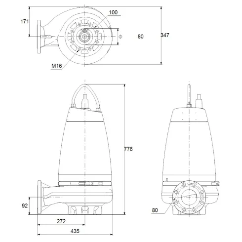 Канализационный насос Grundfos SE1.80.80.22.4.50D.B 96047549