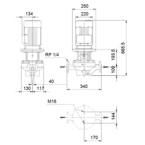 Центробежный насос 4 квт Grundfos TP 40-360/2 A-F-B-BAQE-KX1 96086930