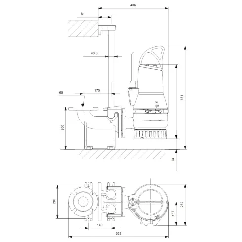 Дренажный насос Grundfos DP10.65.26.A.2.50B 96106544