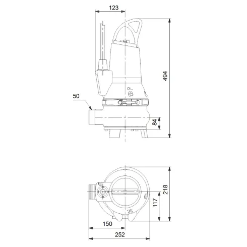 Дренажный насос Grundfos EF30.50.06.A.2.50B 96106552