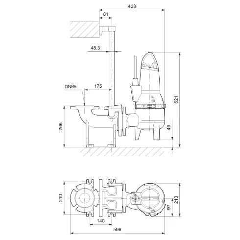 Канализационный насос Grundfos SLV.65.65.11.2.50B 96106577