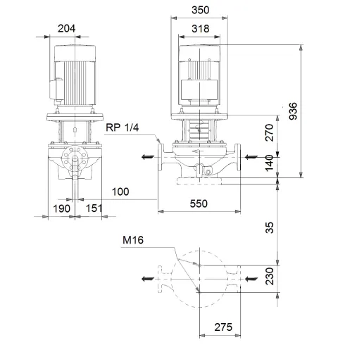 Центробежный насос 18,5 квт Grundfos TP 100-360/2 A-F-A-BAQE-PX1 96109178