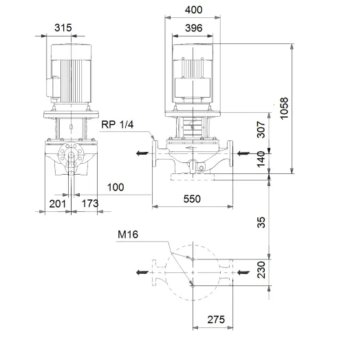 Центробежный насос 30 квт Grundfos TP 100-480/2 A-F-A-BAQE-RX1 96109180