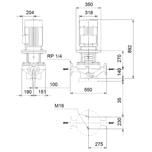 Центробежный насос 11 квт Grundfos TP 100-250/2 A-F-A-BQQE-NX1 96109192
