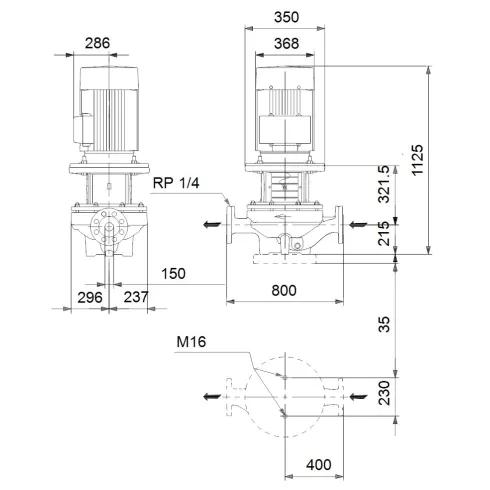Центробежный насос 22 квт Grundfos TP 150-250/4 A-F-A-BAQE-QX3 96109863