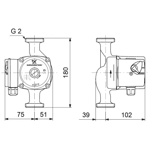 Циркуляционный насос Grundfos UPS 32-40 96281389