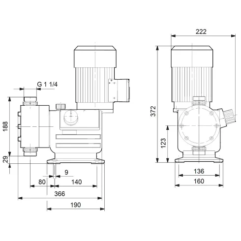Дозировочный насос Grundfos DMX 280-8 B-PP/E/T-X-E1B9B9 96293611