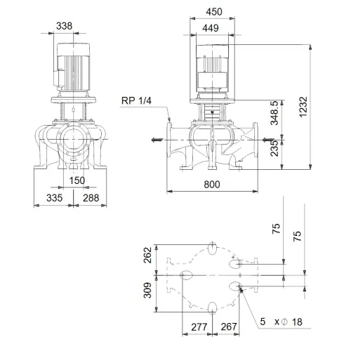 Центробежный насос 37 квт Grundfos TP 150-390/4 A-F-A-BAQE-SX3 96306000