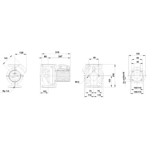 Циркуляционный насос Grundfos UPS 40-60/2 F 96401917
