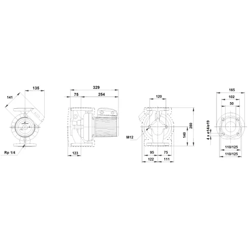 Циркуляционный насос Grundfos UPS 50-60/2 F 96402055