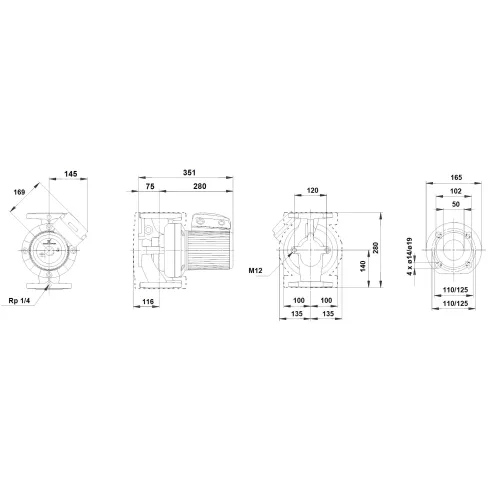 Циркуляционный насос Grundfos UPS 50-180 F 96402134