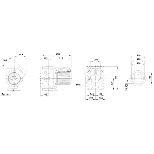 Циркуляционный насос Grundfos UPS 100-30 F 96402503