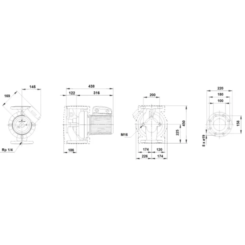 Циркуляционный насос Grundfos UPS 100-30 F 96402508