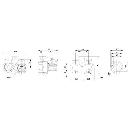 Циркуляционный насос Grundfos UPSD 80-120 F 96403131