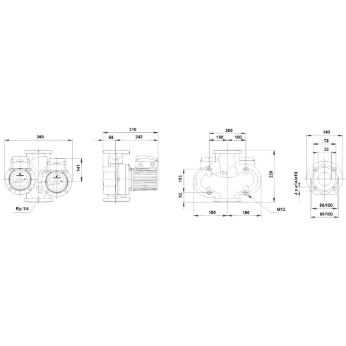 Циркуляционный насос Grundfos UPSD 32-60 F 96408898