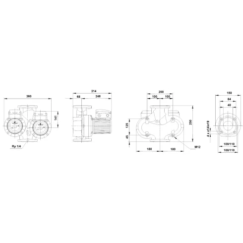 Циркуляционный насос Grundfos UPSD 40-60 F 96408907