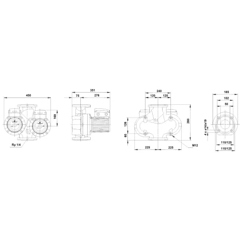 Циркуляционный насос Grundfos UPSD 50-120 F 96408912