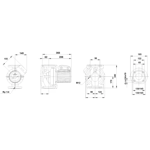 Циркуляционный насос Grundfos UPS 65-185 F 96430298