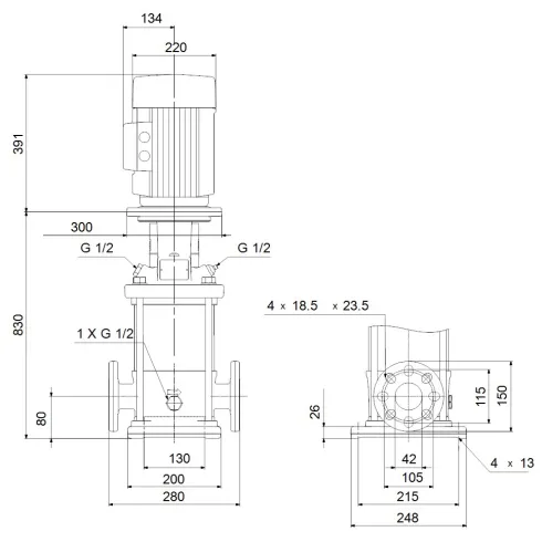 Многоступенчатый вертикальный насос Grundfos CRN 10-16 A-FGJ-A-E-HQQE 96501297