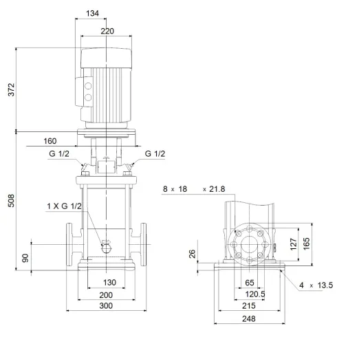 Многоступенчатый вертикальный насос Grundfos CRN 15-4 A-FGJ-A-E-HQQE 96501961
