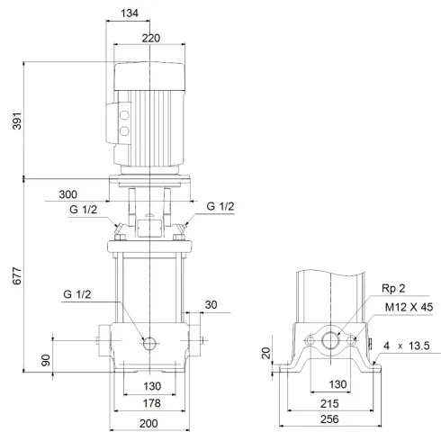 Многоступенчатый вертикальный насос Grundfos CR 15-7 A-A-A-V-HQQV 96502000