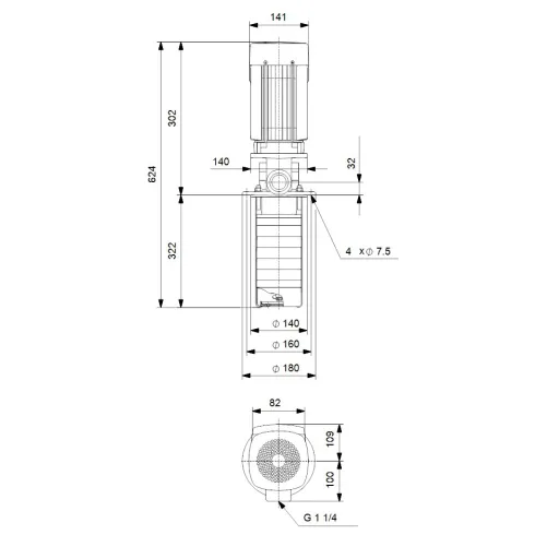 Полупогружной насос Grundfos MTR 1-11/11 A-W-A-HUUV 96514877