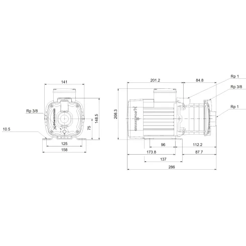 Центробежный насос Grundfos CM 3-2 A-R-A-E-AVBE C-A-A-N 96806802