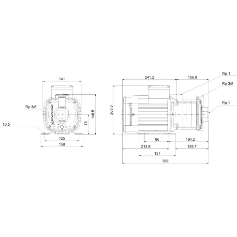 Центробежный насос Grundfos CM 3-6 A-R-A-E-AVBE C-A-A-N 96806805